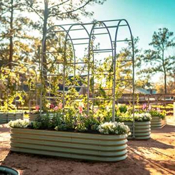 Vego Garden Modular Arched Trellis System for Versatile Gardening