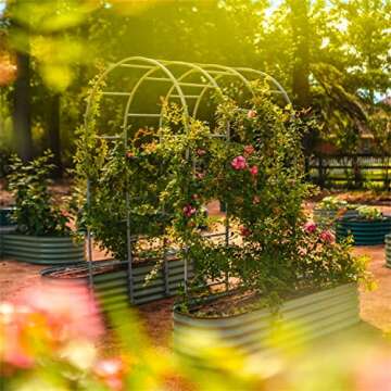 Vego Garden Modular Arched Trellis System for Versatile Gardening