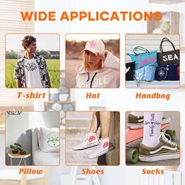 HTVRONT HTV Heat Transfer Vinyl Bundle - 20 Pack 12'' x 3FT Heat Transfer Vinyl Rolls, Easy Cutting Iron on Vinyl, HTV Vinyl Bundle with 20 Assorted Colors