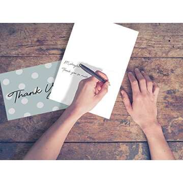 Oaklyn 48 Pack Thank You Cards with Envelopes 4"x 5.25" for Weddings, Baby Shower, Birthday Parties, Business, and Graduation Thank You Cards Blank - Assorted