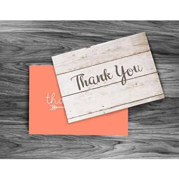 Oaklyn 48 Pack Thank You Cards with Envelopes 4"x 5.25" for Weddings, Baby Shower, Birthday Parties, Business, and Graduation Thank You Cards Blank - Assorted
