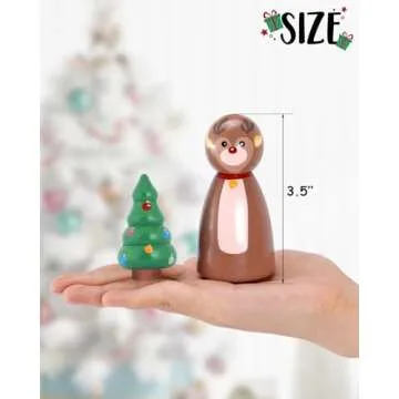 Xylolfsty Christmas Peg Dolls Playset for Kids Ages 7+