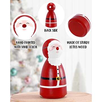 Xylolfsty Christmas Peg Dolls Playset for Kids Ages 7+