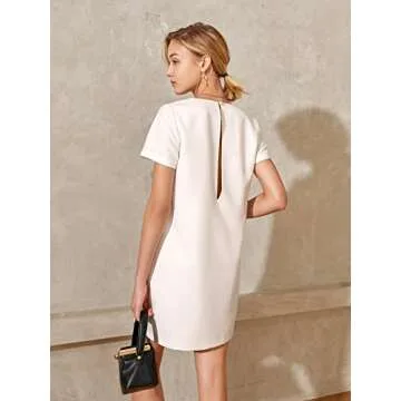 Elegant Amyenjoylife Women's Sexy Shift Mini Dress