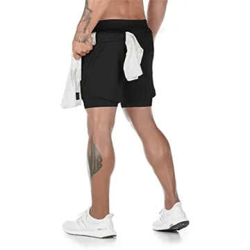 Surenow 2-in-1 Men’s Running Shorts for Workouts