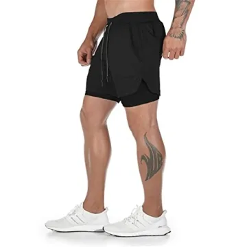 Surenow 2-in-1 Men’s Running Shorts for Workouts