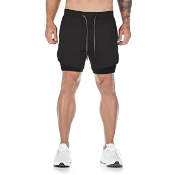 Surenow 2-in-1 Men’s Running Shorts for Workouts