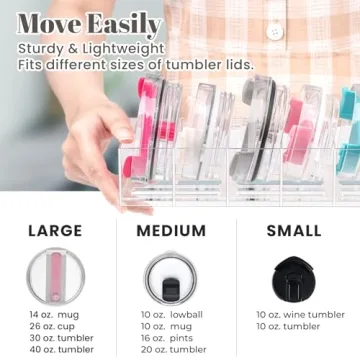 Gracenal Tumbler Lid Organizer for Stylish Kitchen Storage