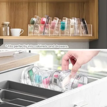 Gracenal Tumbler Lid Organizer for Stylish Kitchen Storage
