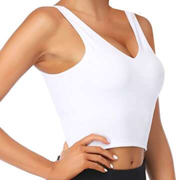 UOTJCNR Sports Bra for Women Longline U-Back Padded Bra Gym Yoga Crop Tank Tops Fitness Workout Runn...