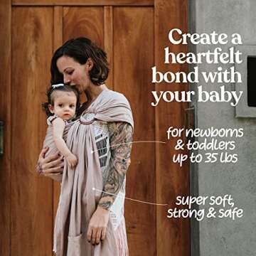 Nalakai Ring Sling Baby Carrier, Soft Linen Baby Sling, Baby Wrap, Comfort, Style, and Giving Back -...