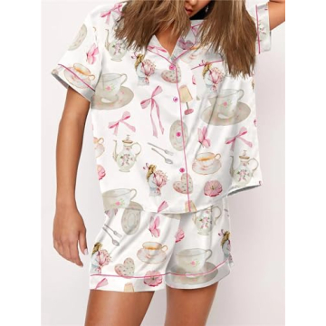 Cute Satin Pajama Set for Women - Summer Loungewear