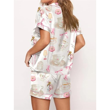 Cute Satin Pajama Set for Women - Summer Loungewear