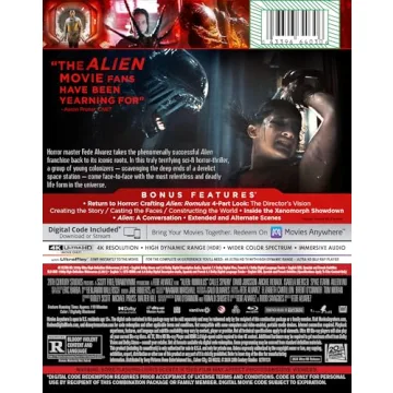 Alien Romulus 4K UHD Blu-ray for Sci-Fi Fans