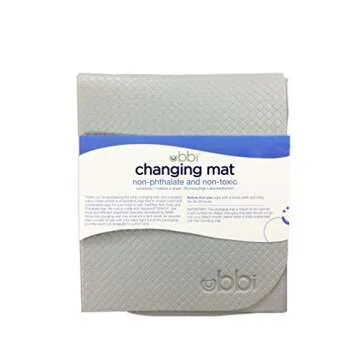 Ubbi Changing Mat, Soft and Comfortable, Easy to Clean and Carry on the go, Yoga-Mat Feel, Gray