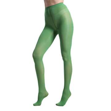 Zioccie 80 Denier Microfibre Tights for Women Soft Semi Opaque Solid Color High Waist Footed Pantyho...