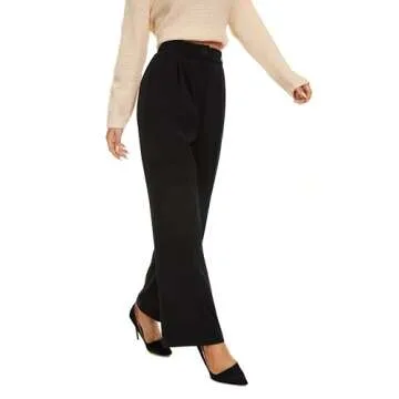 FUNYYZO Women's Wide Leg Business Trousers for Versatile Style