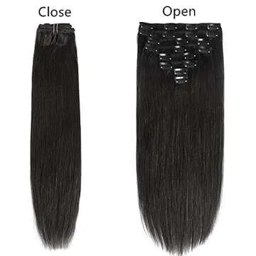 Clip in Human Hair Extensions Double Weft 100% Brazilian Straight Hair 8pcs 20Clips/Lot 120g 24'' clip in human hair Jet black