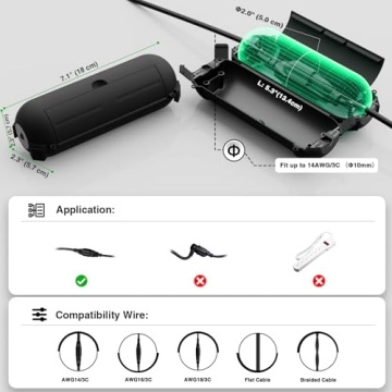 Outdoor Extension Cord Safety Cover 3 Pack