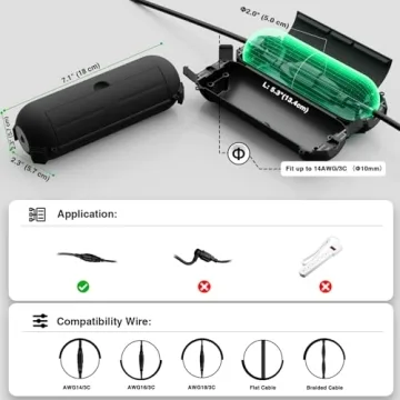 Outdoor Extension Cord Safety Cover 3 Pack