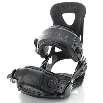S-TECH OUTDOORS Model X - Black | Versatile All-Mountain Snowboard Binding for Sizes 6-9