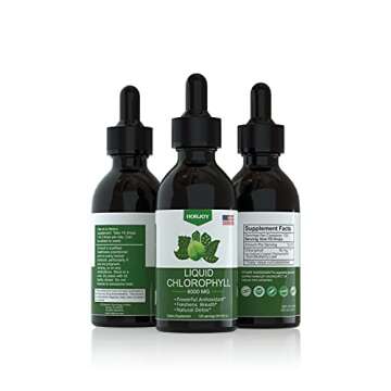 Chlorophyll Liquid Drops - 100% Natural Energy Booster and Immune Support - Internal Deodorant and D...