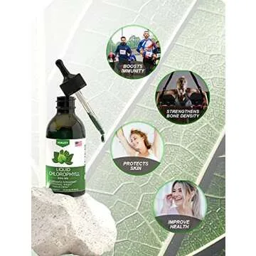Liquid Chlorophyll Drops for Energy Boost and Detox