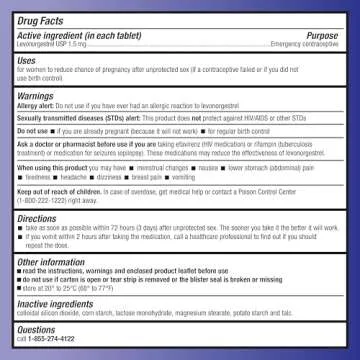 Levonorgestrel Emergency Contraceptive, 1 Count