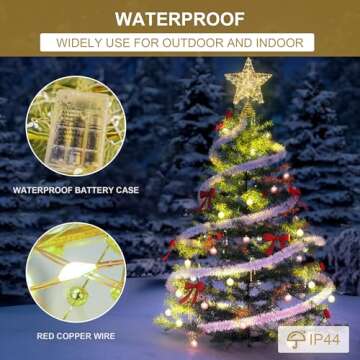 Verdenu Christmas Tree Topper with Remote & LED Lights