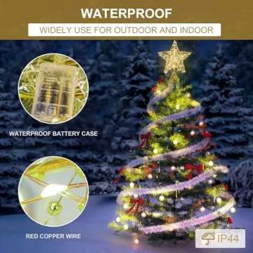 Verdenu Christmas Tree Topper with Remote & LED Lights