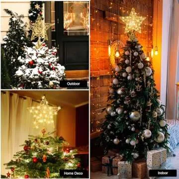 Verdenu Christmas Tree Topper with Remote & LED Lights