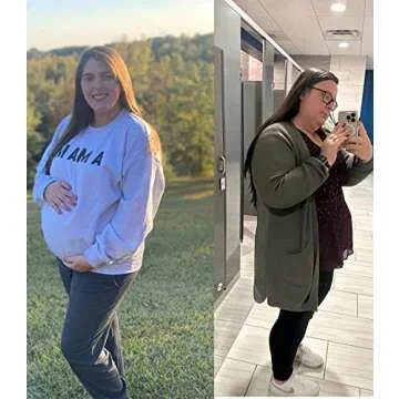 PACBREEZE Women's Maternity Pants Lounge Workout Joggers Over The Belly Pajama Sweatpants Stretchy Pregnancy Pants(Black, Medium)