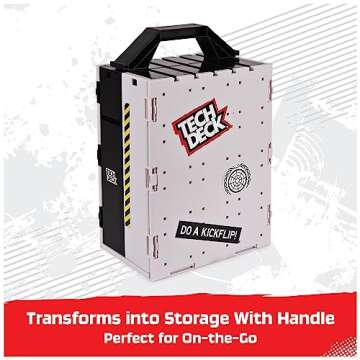 Tech Deck, The Berrics Transforming Park, X-Connect Park Creator, 30-inch Wide Foldable Playset with Storage and Exclusive Fingerboard, Kids Toy for Ages 6 and up