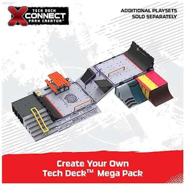 Tech Deck, The Berrics Transforming Park, X-Connect Park Creator, 30-inch Wide Foldable Playset with Storage and Exclusive Fingerboard, Kids Toy for Ages 6 and up