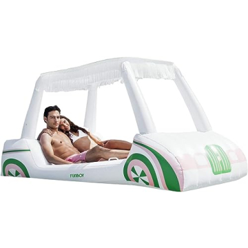 FUNBOY Giant Golf Cart Pool Float with Shade Cup Holders