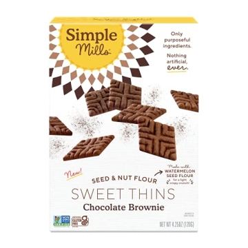Simple Mills Chocolate Brownie Cookies Thins - Gluten-Free Treats