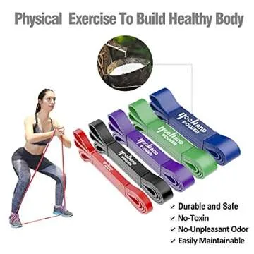 YOOBAND POWER Resistance Band Set,Pull Up Assistance Bands,Exercise Bands,Workout Stretch Bands,Mobility Bands, Powerlifting Bands for Power Training,Physical Therapy,Home Fitness(red,10-35 lbs)