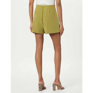 Stylish Drop Women's Kamila A-Line Mini Skort, Olive Oil