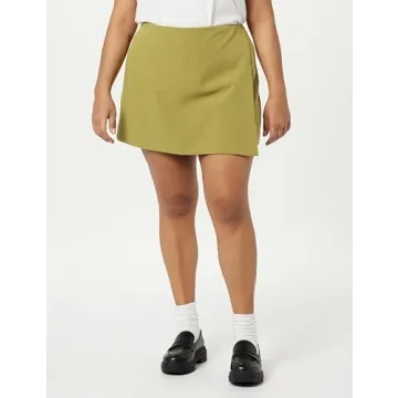 Stylish Drop Women's Kamila A-Line Mini Skort, Olive Oil