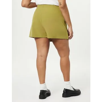 Stylish Drop Women's Kamila A-Line Mini Skort, Olive Oil