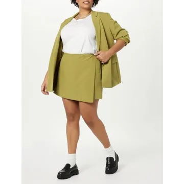 Stylish Drop Women's Kamila A-Line Mini Skort, Olive Oil