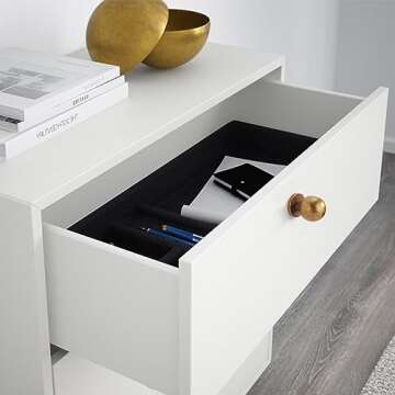 Amerdeco 10 Pack Antique Brass Cabinet Knobs Single Hole Cabinet Pulls 1 Inch Diameter Round Drawer Knobs and Pulls for Bathroom Cabinets ZH0053