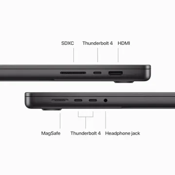 Apple 2023 MacBook Pro Laptop M3 Pro chip with 12‑core CPU, 18‑core GPU: Built for Apple Intelligence, 16.2-inch Liquid Retina XDR Display, 18GB Unified Memory, 512GB SSD Storage; Space Black