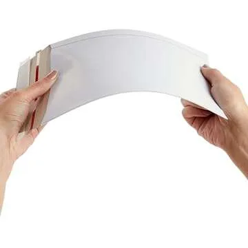 Juvale 100 Pack 6x8 Rigid Mailers - 550 GSM Thick Self Adhesive Stay Flat Cardboard Envelopes for Shipping Photos, Documents, Collectible Trading Cards (White)