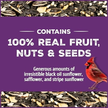 Premium Wild Bird Seed with Nut & Fruit Blend for Songbirds