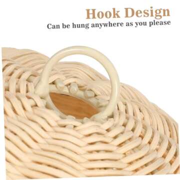 RORPOIR Rattan Hot Air Balloon Rattan Ball Ornaments Woven Rattan Hanging Decoration Hanging Hot Air...