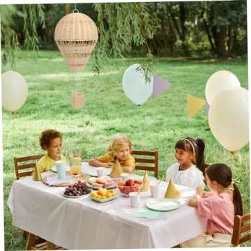 RORPOIR Rattan Hot Air Balloon Rattan Ball Ornaments Woven Rattan Hanging Decoration Hanging Hot Air Balloon Nursery Air for Balloons Hot Air Balloon Model Unique Wall Art Household Ribbon