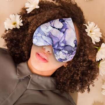 Handmade Heart-Shaped Eye Pillow - Organic Lavender & Flax Seed, Weighted for Hot/Cold Therapy | Hol...