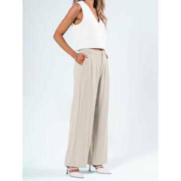 Elegant LILLUSORY Women's Wide Leg Dress Pants