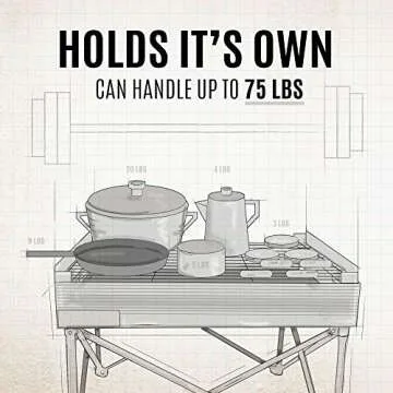 Fireside Outdoor Pop-Up Fire Pit - Portable Fire Pit, BBQ Grill, Charcoal Grill, Folding Fire Pit, Camp Grill, Portable Campfire, Outdoor Fire Pit with Grill and Heat Shield - Tri-Fold Grates